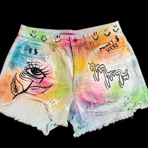 Rainbow shorts sz medium custom 1 of 1 by Shei Phan